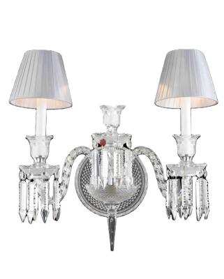 China Modern Baccarat Crystal Wall Sconce Lamp 3-Light for sale