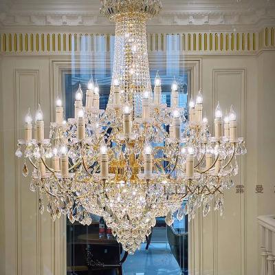 중국 Modern maria theresa crystal chandelier golden candle pendant hanging light for hotel wedding decoration lights 판매용