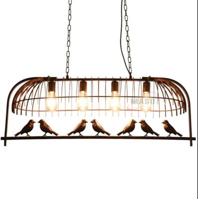 China rustic bird cage hanging light retro pendant lighting for sale