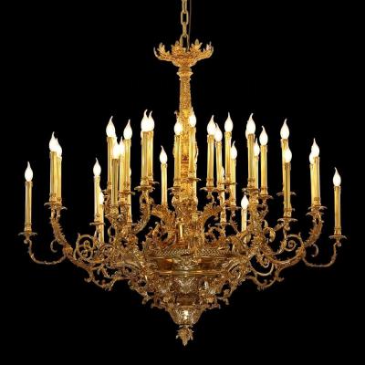 China European Hotel 36 Lights Baroque Style Classic French Copper Chandelier for sale