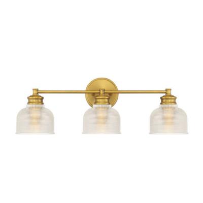 China 3 Light Bath Bar bathroom vanity light  Natural Brass for sale