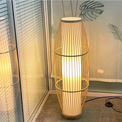 China Art Design rattan floor lamp Lampshade Home Decoration Rattan Living Room for sale