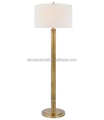 China IP20 Rated Modern Brass Metal Floor Lamp with Customized Shade Bedroom Study Room and Office for sale