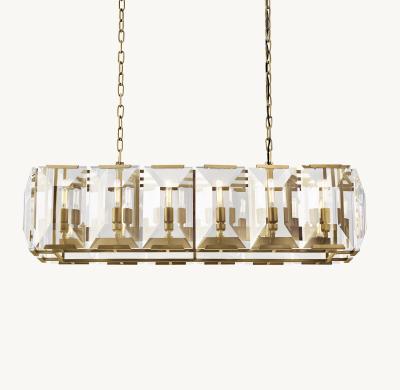 China Modern Luxury Crystal Ring Chandelier 105.41cm Brass Pendant Light for Home and Hotel for sale