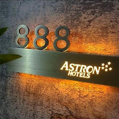 China Custom LED Room Number Sign for Hotel Building Floor Stainless Steel Electronic Signs for sale