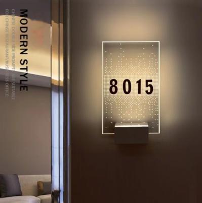 China Acrylic Led Lighted Door Number Hotel Room Backlit Sign for Eye-Catching Display for sale