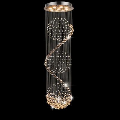Chine High Ceiling Hotel Home Staircase Custom Beam Angle Color Crystal Dia-mond Chandelier à vendre