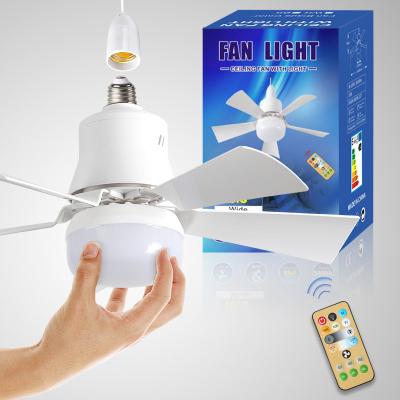 China 360 Rotation Ceiling Led Fan Light with Intelligent Dimming Bulb and Remote Control for sale