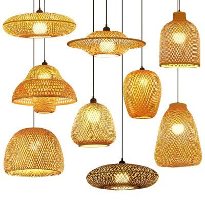 China AC 85-265V Input Voltage Natural Rattan Hanging Lamps Chandelier for Design Restaurant zu verkaufen