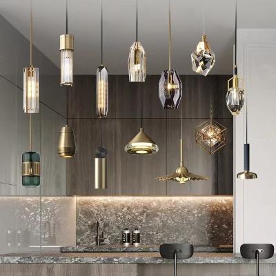 Китай 30 CM Modern Brass Crystal Glass Island Lighting Single Hanging Chandelier Pendant Lights for Home продается