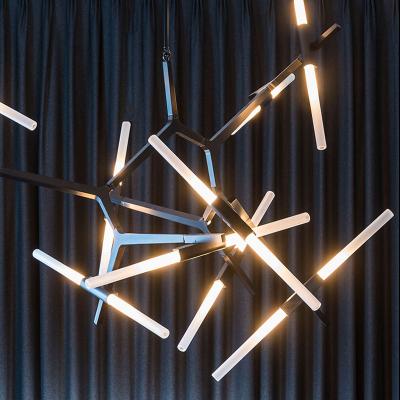 China 50000 Hours Working Time Aluminum Glass Nordic Modern Large Adjustable LED Chandelier for sale