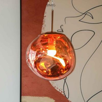 China Golden Acrylic Hanging Lamp for Home Villa Hotel Gallery Product Dimension Dia 18 48cm for sale