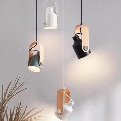 China Simple Modern Wood Decoration Pendant Lamp with Iron Baking Paint and AC 85-265V Input Voltage V for sale