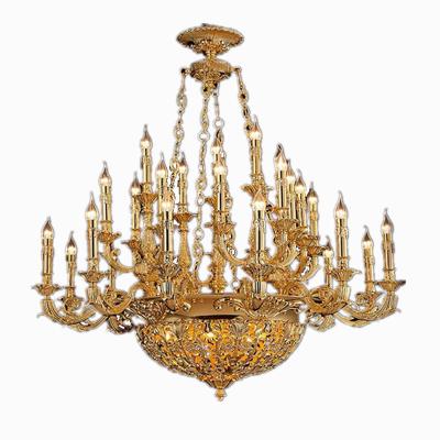 China Golden Color Rendering Index Ra French Style Antique Brass/Copper Pendant Lamp Hand-made Chandelier with Classic Lights for sale