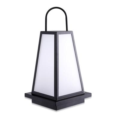 China Solar Powered Outdoor Garden Pillar Light for Modern Japanese Sushi Restaurant Floor Decoration for sale