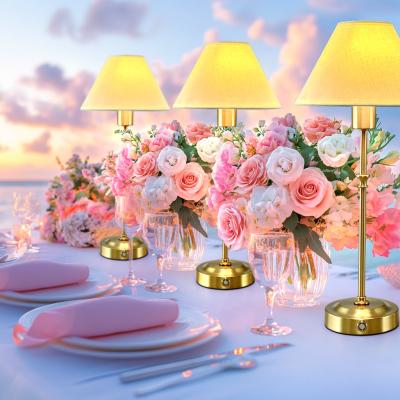 China Dining Light Rechargeable Fabric Table Lamp for Wedding Restaurants Battery LED NO Free Sample 80 Color Rendering Index for sale