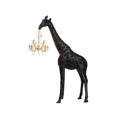 China Indoor Home Hotel Decorative Lighting Giraffe Floor Lamp L1800*W900*H2650mm with Warm White Crystal Chandelier Lights for sale