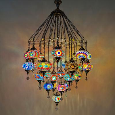 China 2024 29-Head Turkish Decorative Pendant Light for Restaurants Cafes Hotels BBs Bars and Spas 100*158 Product Dimension à venda