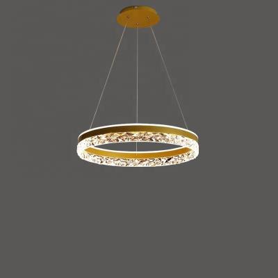 China 360° Beam Angle Indoor Luxury Round Acrylic Aluminum Crystal Ceiling Lights for Living Room Bedroom Office Hotel Lobby Home Lighting for sale