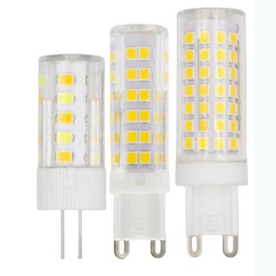 China Bi-Pin AC220V G4 Led Lights 5W 7W 9W High Brightness G9 LED Bulb Ceramic Corn Light Bulbs for Chandelier Pendant Lighting for sale