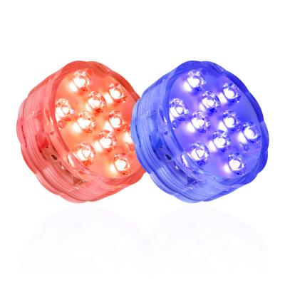 China 16 Colors 4 Flashing Modes Color Changing Underwater Submersible Pool Led Lights Decorations Waterproof Shower Lighting for sale