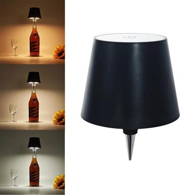 China 1- Color Temperature Adjustable Bottle Stopper Desk Lamp Rechargeable LED Table Light for Party Restaurant Bar Cafe à venda