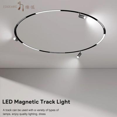 China Long Working Time hours 30000 Anti-Glare Rail System 3w 6w 7w 12w 18w Smart Tuya Control Dimmable 220v Ceiling Circular Magnetic Track Light for sale