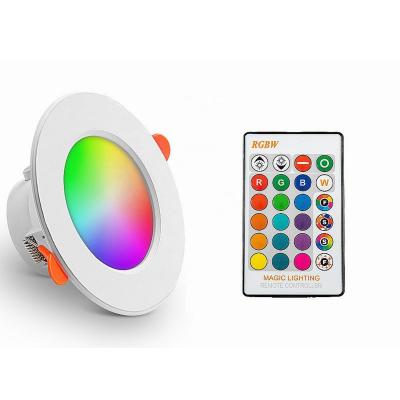 China IP20 Smart Downlight RGBCW Full Color Dimmable Wifi Cct Tuya Recessed Rgb Led 2700K Soft Warm White for sale