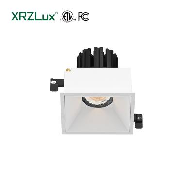 Китай XRZLux Square Embedded ETL LED Down Light 15W Anti-glare COB Recessed Downlight IP44 Damp Ceiling Spotlight for Kitchen Bathroom продается