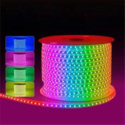 China 110v/220v SMD5050 10mm 16colors RGB Led Strip Light 100m/roll NFC Connectivity Technology Home Decor with Remote Control for sale