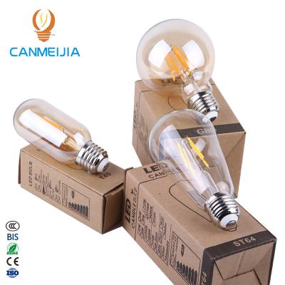 China ST64 G45 E27 A60 E14 Vintage Edison Incandescent Electric Bulb Clear Glass Shell Lighting Solutions Service Onsite Metering Te koop