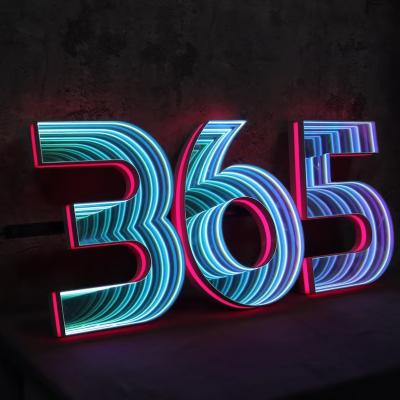 China Home Decoration 3D Acrylic Letter Led Mirror with Support Clip Included and 20 °C Temperature for sale