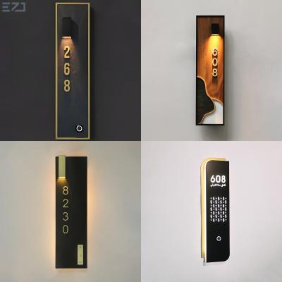 China EZD Customize Hotel House Room Number Plaques Name Door Plate Logo Sign for DND MUR Guest Service System for sale