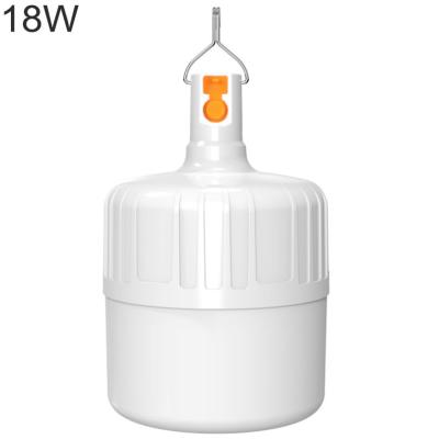 China 2pc 1200mah 18650 battery Included 2400mah ABS Waterproof 18W Led Emergency Bulb Light USB Charging Rechargeable for Camping Emergency à venda