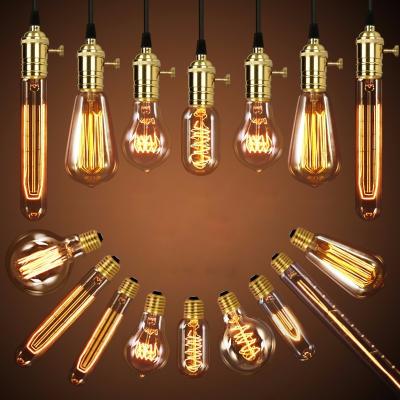 China 110v 220v Input Voltage Vintage Edison Light Bulb A19 ST64 T30 T45 G95 Antique Edison Bulbs for General Lighting Service en venta