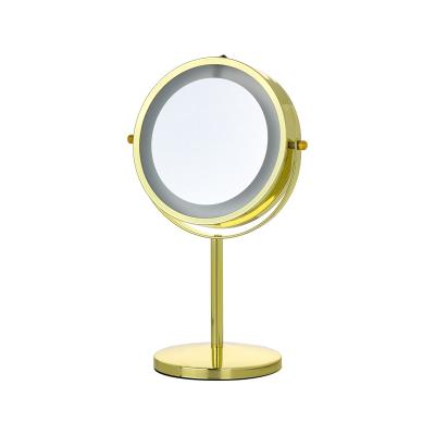 China Double Sided Desktop Cosmetic Mirror with 360 Degree Rotation and Touch Screen Switch for sale