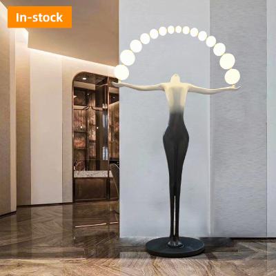 China 30000 Hours Lifespan Nordic Art Sculpture Humanoid Abstract Designer Led Hotel Living Room Bedroom Modern Floor Lamp Te koop