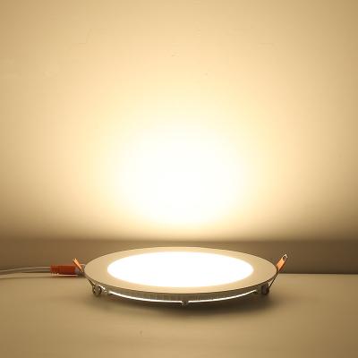 China 80lm/w Lamp Luminous Efficiency Ultra Slim Recessed Round Led Panel Light with 50000 Hour Working Lifetime for sale