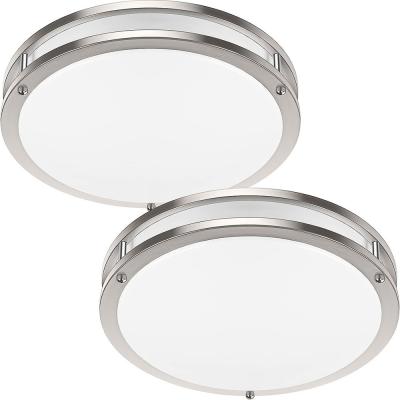 China Switch Control Round LED Double Ring Triac Dimmable Flush Mount Ceiling Light for Luxury Indoor Home Kitchen Lighting for sale