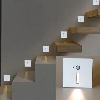 China GONSU LED Stair Lighting for Indoor Motion Sensor Step Wall in Small Square Design 86*86*26mm for sale