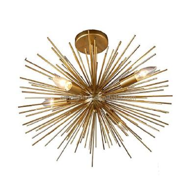 Chine White Modern Design Style American Golden Sputnik V Chandeliers Pendant Lamp for Foyer Kitchen Island Iron Lighting à vendre