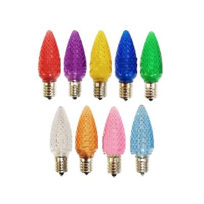 China Commercial Grade Christmas Lights LED C9 Light Bulb equipped with 50 Ra Color Rendering Index and HID Light Source for sale