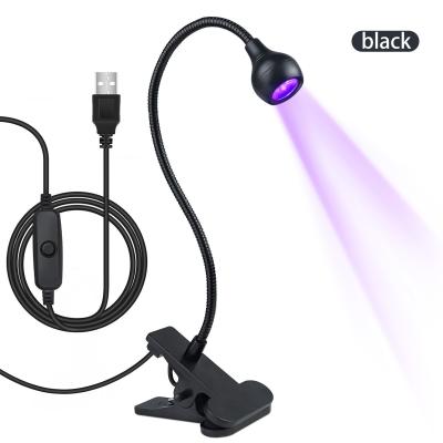 中国 5W Mini Nail UV Lamp with Clip and Switch USB Quick Drying Curing Art in Purple Enjoy Beautiful Nails Anytime Anywhere 販売のため