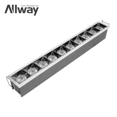 China Lamp Luminous Efficiency lm/w 80 Customized Square Linear Down Lighting Recessed Led Downlights linear light for sale