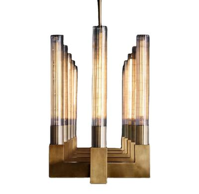 China 110-240V Modern Design Interior Decoration Living Room Dining Room Art Frame Glass Crystal LED Chandeliers for Hotel 3- for sale