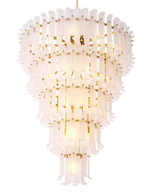 Chine Modern Design Large Crystal Chandelier Customized Frosted Glass Rodeo Zhongshan lighting à vendre