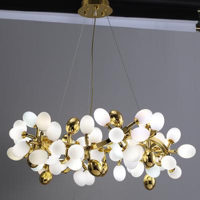 China High Color Rendering Index Ra 80 Modern Glass Shade Pendant Lighting for Luxury Living Room and Bedroom Chandelier à venda