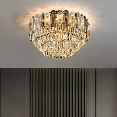 China 2024 Luxury Crystal Living Room Headlights Simple Modern Bedroom Hall Ceiling Light with Product Weight 20kg for sale