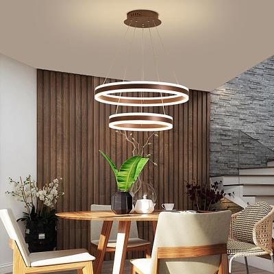 China Switch Control Remote Control LED Circle Pendant Light for Modern Indoor Living Room Dining Decoration for sale