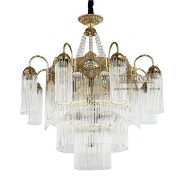 China 80 Ra Color Rendering Index Luxury Decorative Nordic Style Chandelier with Exquisite Tassel Chain and Crystal Accents for sale